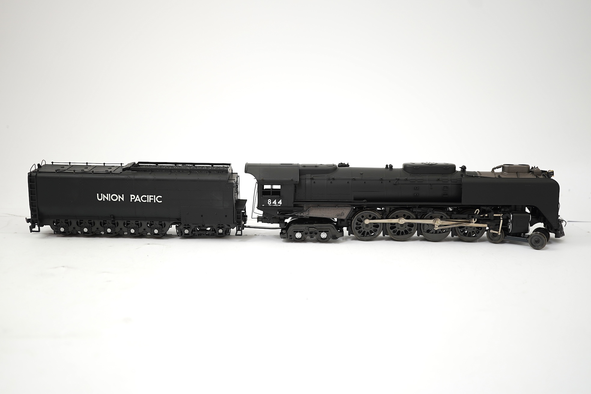 Two boxed HO gauge Rivarossi Union Pacific models; (5429) 844, 4-8-4 FEF3 tender locomotive, together with (5423) 66, 4-4-0 American tender locomotive, both powered for two rail operation.